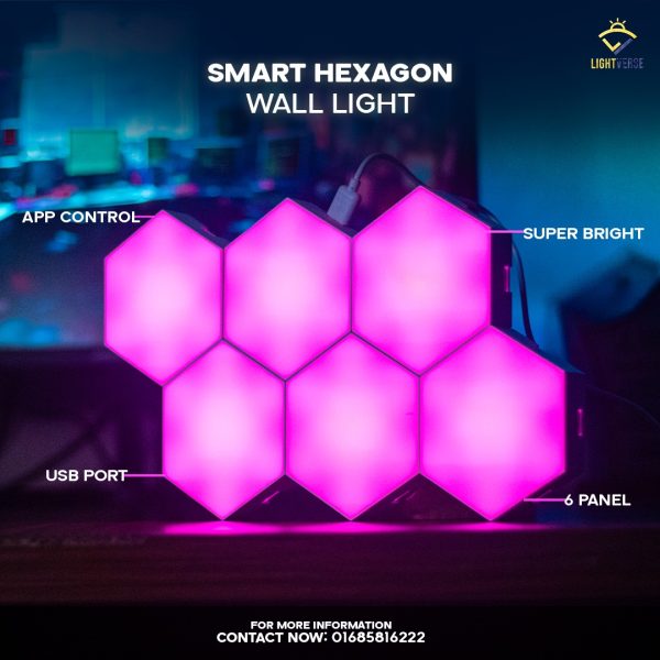 Hexagon Led Wall Decor Panel Lights App Control