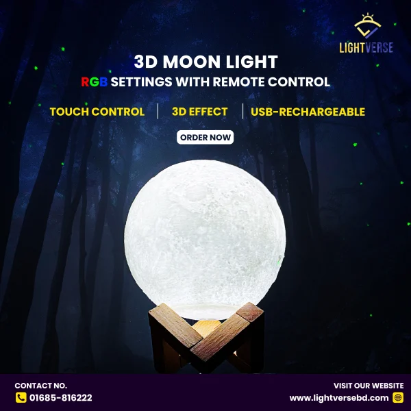 3D Moon Lamp, A Celestial Marvel for Your Home