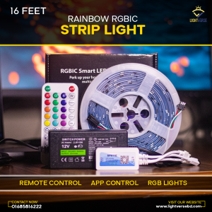 Rainbow RGBIC LED Strip Light, Bluetooth APP Control Music Sync