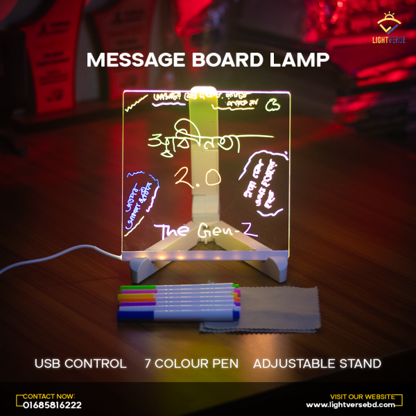 Glow Message Board Lamp: Radiant Reflections