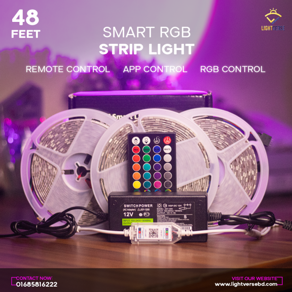 Smart RGB LED Strip Light - Customizable, App-Controlled Lighting" - Image 3