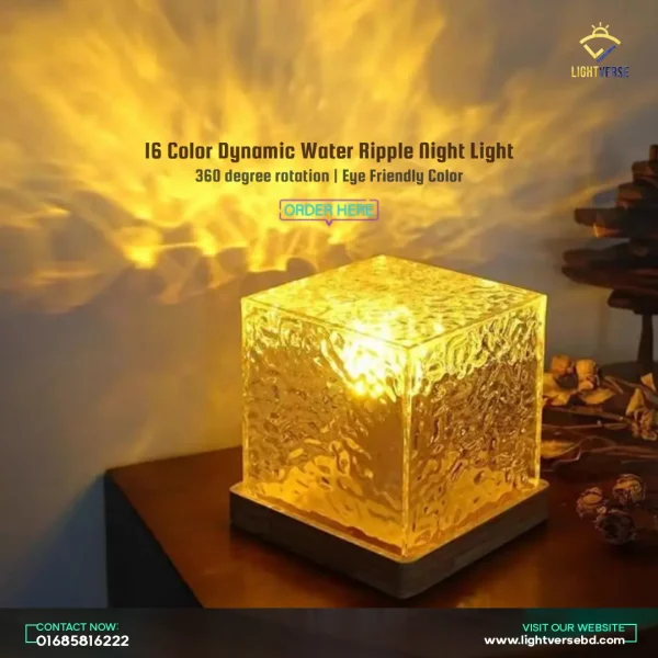 Dynamic Water Ripple Lights 360° Rotation - Image 2