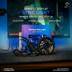 Monitor Backlight RGB Display Sync – Immersive Gaming & Movie Lighting