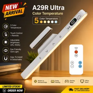 Rechargeable LED Study Lamp BD – 5 Color Temperature Desk Light