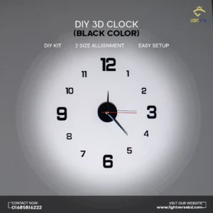 DIY 3D Wall Clock with Glow in the Dark Design | Modern Silent Wall Clock