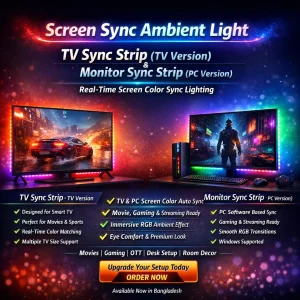 TV Sync Strip (TV Version) & Monitor Sync Strip (PC Version) | Screen Sync Ambient Light BD