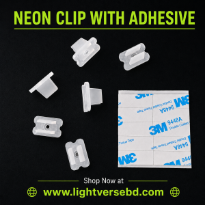 Neon Clip With Adhesive | Strong 3M Mounting Clip for Neon Lights