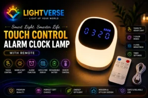 Touch Control Clock Night Light Rechargeable LED Lamp