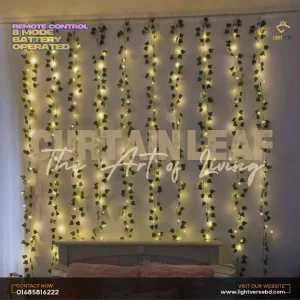 Leaf Curtain String Lights USB Operated - Warm White