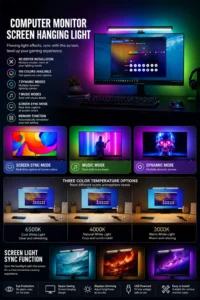 PC Sync Monitor Light Bar with ARGB RGB Backlight for Gaming and Office Setup – LightVerse Bangladesh