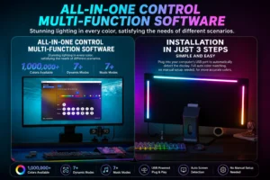 PC SYNC Backlight RGB Monitor Backlight with USB Controller – Available in 600×350mm, 500×300mm & 450×250mm | LightVerse BD
