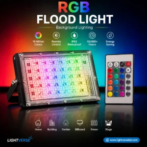 RGB Flood Light with Remote Control | Color Changing LED Light | LightVerse BD