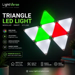 Premium Triangle Panel Light WiFi RGB Smart Wall Light | LightVerse BD