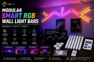 Modular Smart RGB Wall Light Bars for Gaming Room, TV Background and Modern Home Decoration